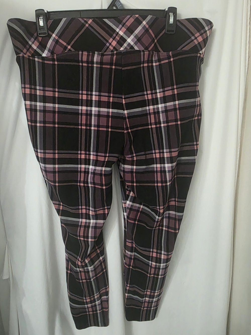 torrid Black & Pink Plaid Pixie Pants